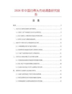 2026年中國掃帚頭市場調查研究報告