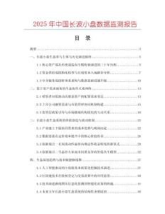 2025年中国长波小盘数据监测报告