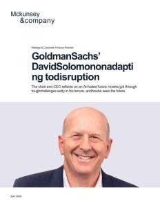 麥肯錫-高盛的David Solomon談如何適應(yīng)顛覆 Goldman Sachs’ David Solomon on adapting to disruption