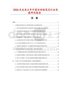 2026及未來5年中國活動鉛筆芯行業發展研究報告