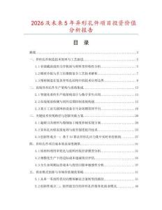 2026及未来5年异形孔件项目投资价值分析报告