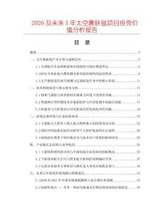 2026及未來5年太空裹膚毯項目投資價值分析報告