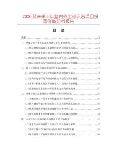 2026及未來5年室內外全球云臺項目投資價值分析報告