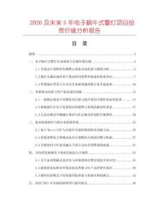 2026及未來5年電子蝸牛式警燈項目投資價值分析報告