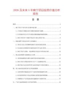 2026及未來5年痢寧項(xiàng)目投資價(jià)值分析報(bào)告