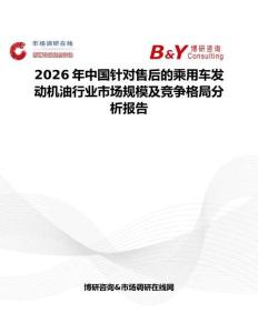 2026年中國針對售后的乘用車發動機油行業市場規模及競爭格局分析報告