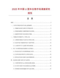 2025年中國U型車位鎖市場調(diào)查研究報告