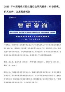 2026年中國高純?nèi)然鹦袠I(yè)研究報(bào)告：市場規(guī)模、供需態(tài)勢、發(fā)展前景預(yù)測