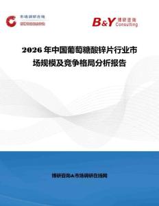 2026年中國葡萄糖酸鋅片行業(yè)市場規(guī)模及競爭格局分析報告