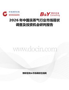 2026年中國汞蒸氣行業(yè)市場現(xiàn)狀調(diào)查及投資機(jī)會(huì)研判報(bào)告