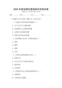 2025年政治理論基礎知識自測試卷