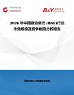 2026年中國(guó)路邊單元 (RSU)行業(yè)市場(chǎng)規(guī)模及競(jìng)爭(zhēng)格局分析報(bào)告