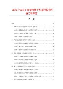 2026及未來5年裱紙烘干機項目投資價值分析報告