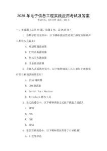 2025年電子信息工程實(shí)踐應(yīng)用考試及答案