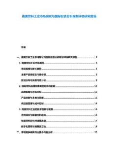 南美飲料工業(yè)市場現(xiàn)狀與國際投資分析規(guī)劃評估研究報告