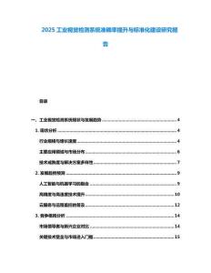 2025工業(yè)視覺檢測系統(tǒng)準確率提升與標準化建設(shè)研究報告