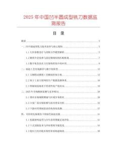 2025年中國凹半圓成型銑刀數據監測報告