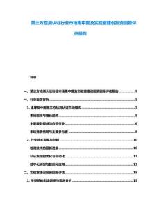 第三方检测认证行业市场集中度及实验室建设投资回报评估报告