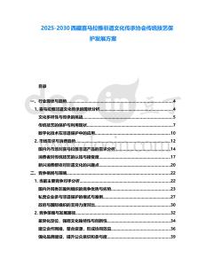 2025-2030西藏喜馬拉雅非遺文化傳承協會傳統技藝保護發展方案