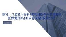 眼科、口腔植入材料2類耗材醫(yī)保分類調(diào)整及醫(yī)保通用名（征求意見稿）政策分析-易聯(lián)智慧云