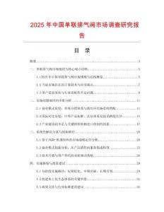 2025年中國單聯排氣閥市場調查研究報告