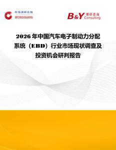 2026年中國汽車電子制動力分配系統（EBD）行業市場現狀調查及投資機會研判報告