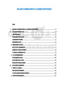 登山鞋行業國際品牌本土化戰略比較研究報告