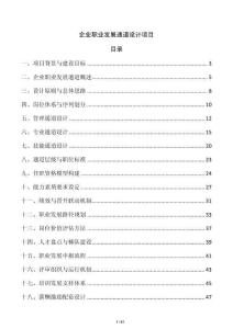 企業(yè)職業(yè)發(fā)展通道設(shè)計(jì)項(xiàng)目