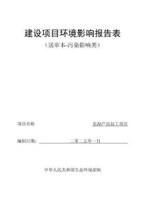 四川化苗农副产品加工项目报告表