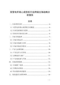 雙管電桿離心成型機行業(yè)跨境出海戰(zhàn)略分析報告