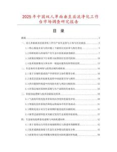 2025年中國雙人單面垂直層流凈化工作臺市場調查研究報告