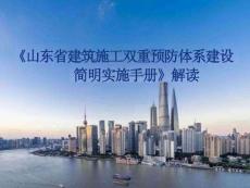 《山東省建筑施工雙重預(yù)防體系建設(shè)簡明實施手冊》解讀