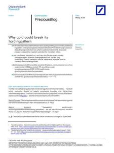 德银-贵金属博客：黄金为何有望突破盘整格局-Precious Blog：Why gold could break its holding pattern-20260508