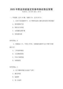 2025年職業技能鑒定實操考核試卷及答案