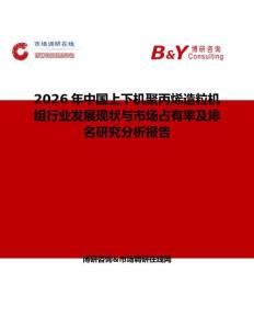 2026年中國上下機聚丙烯造粒機組行業發展現狀與市場占有率及排名研究分析報告