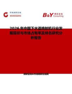 2026年中國下水道噴射機行業發展現狀與市場占有率及排名研究分析報告
