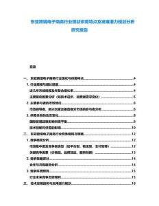 東亞跨境電子商務(wù)行業(yè)現(xiàn)狀供需特點(diǎn)及發(fā)展?jié)摿σ?guī)劃分析研究報(bào)告