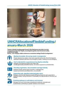 2026年1月至3月靈活資金分配-UNHCR Allocation of Flexible Funding January-March 2026