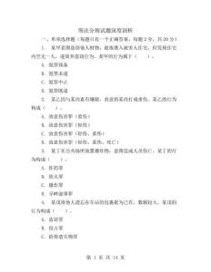 刑法分則試題深度剖析