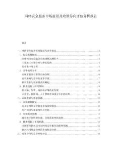 網絡安全服務市場前景及政策導向評估分析報告