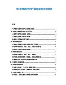 電子廢棄物循環(huán)利用產(chǎn)業(yè)發(fā)展現(xiàn)狀分析研究報告