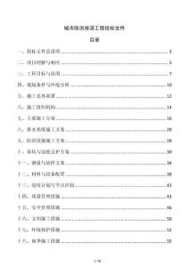 城市防洪排澇工程投標(biāo)文件