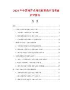 2025年中国摊开式绳扣档案袋市场调查研究报告
