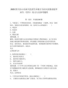 2025四川樂山市沐川縣茨竹鄉朝天馬社區招募高校畢業生（青年）見習人員參考題庫及1套完整答案詳解
