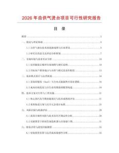 2026年自供氣燙臺項目可行性研究報告