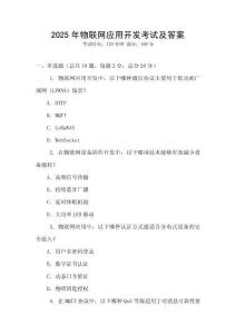 2025年物联网应用开发考试及答案