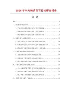 2026年長方椅項目可行性研究報告