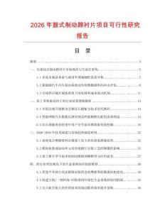 2026年鼓式制動蹄襯片項目可行性研究報告