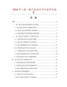2026年二氯一氟乙烷项目可行性研究报告