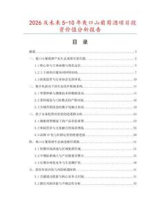 2026及未來(lái)5-10年爽口山葡萄酒項(xiàng)目投資價(jià)值分析報(bào)告